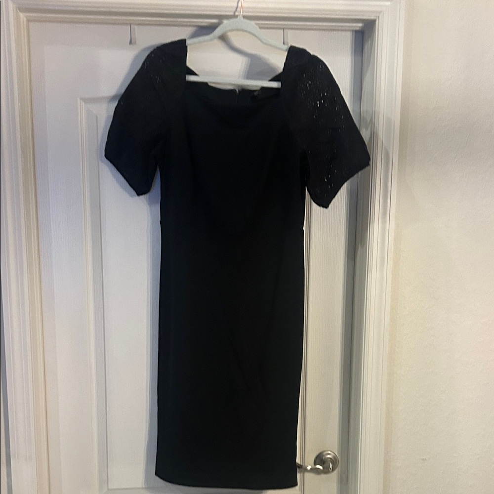 Ann Taylor Factory Black Midi Dress